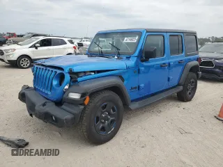 2022 Jeep Wrangler Unlimited Sport with VIN 1C4HJXDN6NW232539, listed as a Copart auction lot 52146025 with 29,571 mi miles and Salvage Title. Bid and sale history available at DreamBid. Image 1.