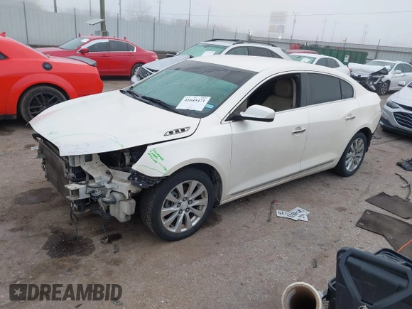 2014 Buick LaCrosse with VIN 1G4GA5GR5EF166348, listed as a IAAI auction lot 41645471 with 145,378 mi miles and . Bid and sale history available at DreamBid. Image 2.