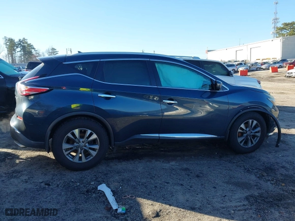 2015 Nissan Murano S with VIN 5N1AZ2MH6FN286594, listed as a IAAI auction lot 41490552 with 143,958 mi miles. Bid and sale history available at carsss.com. Image 13.