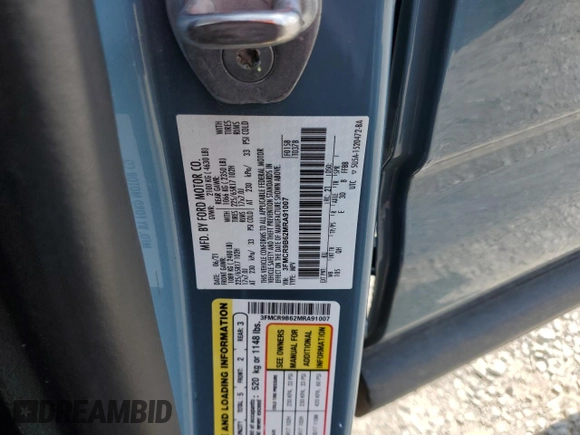 2021 Ford Bronco Sport Big Bend with VIN 3FMCR9B62MRA91007, listed as a Copart auction lot 53842295 with 59,535 mi miles and Salvage title. Bid and sale history available at DreamBid. Image 13.