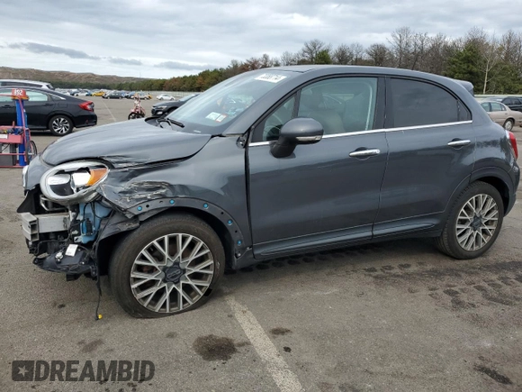 2017 FIAT 500X Lounge z VIN ZFBCFYDB9HP624651, wystawiony jako Copart lot #73388714 z przebiegiem 70 597 mil mil oraz Szkoda całkowita • Salvage title. Historia ofert i sprzedaży dostępna na DreamBid. Obrazek 1.