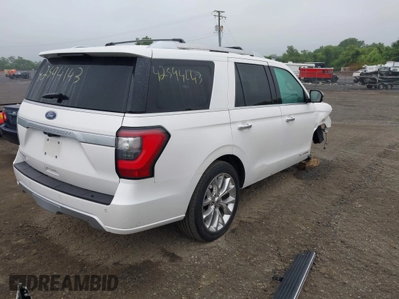 2019 Ford Expedition Platinum with VIN 1FMJU1MT1KEA68098, listed as a IAAI auction lot 42594143 with 116,813 mi miles and . Bid and sale history available at DreamBid. Image 4.
