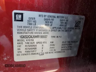 2017 GMC Yukon Denali with VIN 1GKS2CKJ9HR196607, listed as a Copart auction lot 78048794 with 105,889 mi miles and Clean Title. Bid and sale history available at DreamBid. Image 13.