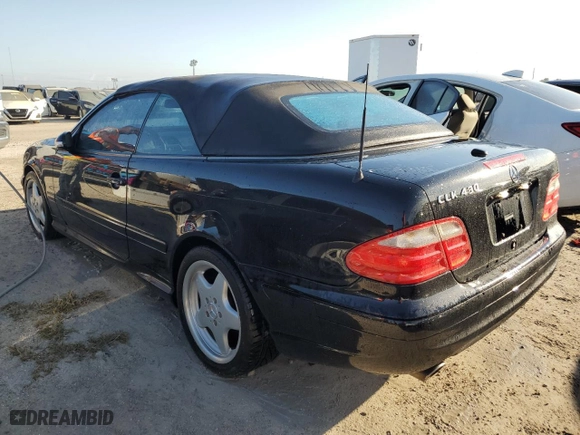 2001 Mercedes-Benz CLK-Class with VIN WDBLK70G31T061712, listed as a Copart auction lot 75091764 with 0 mi miles and Non Repairable. Bid and sale history available at carsss.com. Image 2.