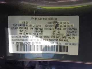 2013 Mazda CX-9 Sport with VIN JM3TB3BV8D0420166, listed as a IAAI auction lot 41759583 with 170,566 mi miles and . Bid and sale history available at carsss.com. Image 9.