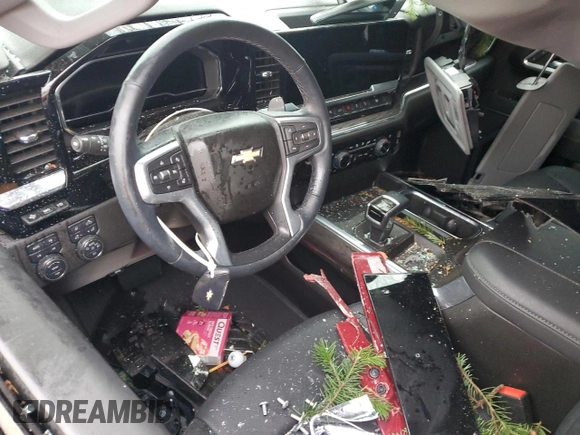 2024 Chevrolet Silverado 1500 LTZ with VIN 1GCUDGE85RZ334062, listed as a Copart auction lot 82443594 with Not Provided miles and Salvage Title. Bid and sale history available at DreamBid. Image 8.