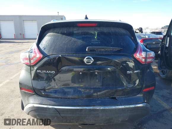 2017 Nissan Murano SL with VIN 5N1AZ2MH5HN144630, listed as a IAAI auction lot 41239088 with 87,305 mi miles and . Bid and sale history available at DreamBid. Image 17.