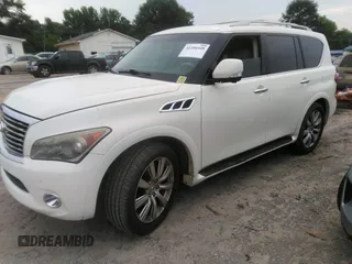 2012 Infiniti QX56 7-passenger with VIN JN8AZ2NF3C9516960, listed as a IAAI auction lot 42386448 with 200,785 mi miles and . Bid and sale history available at DreamBid. Image 2.