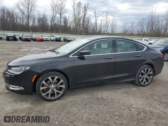 2015 Chrysler 200 C z VIN 1C3CCCEG6FN543638, wystawiony jako Copart lot #54553705 z przebiegiem 54 056 mil mil oraz Szkody całkowita. Historia ofert i sprzedaży dostępna na DreamBid. Obrazek 1.