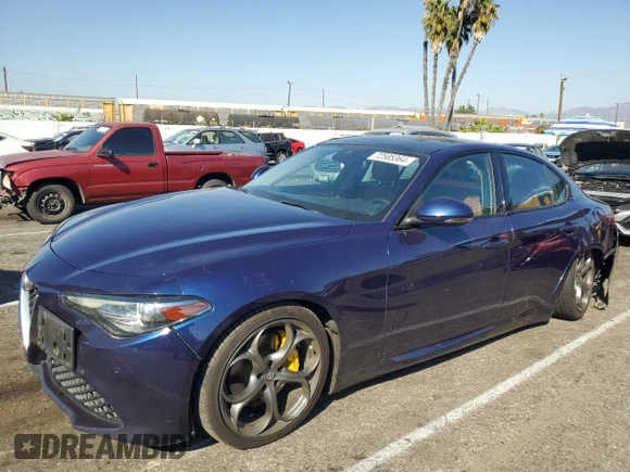 2019 Alfa Romeo Giulia Ti Sport with VIN ZARFANBN8K7612203, listed as a Copart auction lot 72585364 with 59,809 mi miles and Salvage Title. Bid and sale history available at carsss.com. Image 1.