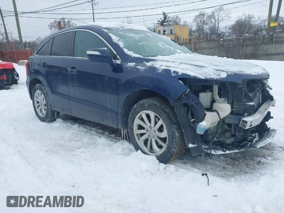 2016 Acura RDX Technology with VIN 5J8TB3H50GL008893, listed as a IAAI auction lot 41613475 with 124,730 mi miles and . Bid and sale history available at DreamBid. Image 1.