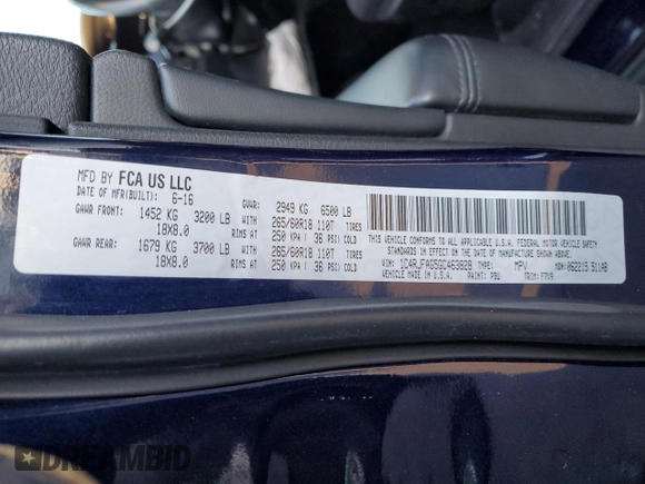 2016 Jeep Grand Cherokee Laredo z VIN 1C4RJFAG5GC463828, wystawiony jako Copart lot #89326575 z przebiegiem 74 669 mil mil oraz Szkoda całkowita • Salvage title. Historia ofert i sprzedaży dostępna na DreamBid. Obrazek 13.