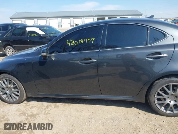 2009 Lexus IS 250 with VIN JTHCK262695031375, listed as a IAAI auction lot 42018757 with 170,000 mi miles and . Bid and sale history available at DreamBid. Image 14.
