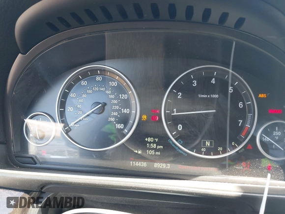 2014 BMW 5 Series 528i with VIN WBA5A5C55ED500014, listed as a IAAI auction lot 41835309 with 114,436 mi miles and . Bid and sale history available at DreamBid. Image 15.