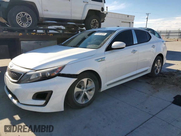 2014 Kia Optima Hybrid LX with VIN KNAGM4AD2E5065242, listed as a Copart auction lot 72187224 with Not Provided miles and Salvage Title. Bid and sale history available at carsss.com. Image 1.