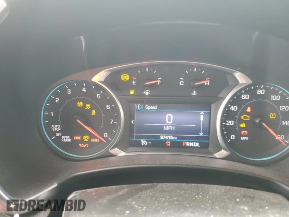 2021 Chevrolet Equinox LT with VIN 2GNAXUEV5M6124913, listed as a Copart auction lot 58450615 with 97,415 mi miles and Salvage title. Bid and sale history available at DreamBid. Image 9.