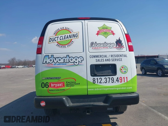 2023 Chevrolet Express Cargo with VIN 1GCWGAFPXP1258949, listed as a IAAI auction lot 41790627 with 23,518 mi miles and . Bid and sale history available at DreamBid. Image 16.
