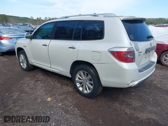 2009 Toyota Highlander Hybrid with VIN JTEEW41A192031712, listed as a IAAI auction lot 41577398 with 126,805 mi miles. Bid and sale history available at carsss.com. Image 3.