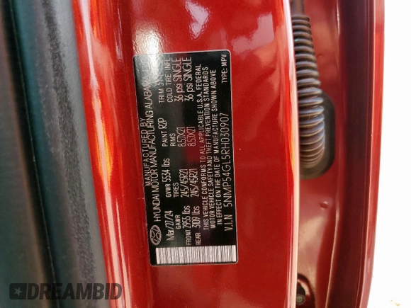 2024 Hyundai Santa Fe Calligraphy z VIN 5NMP54GL5RH030907, wystawiony jako Copart lot #56961875 z przebiegiem 13 478 mil mil oraz Szkoda całkowita • Salvage title. Historia ofert i sprzedaży dostępna na DreamBid. Obrazek 14.