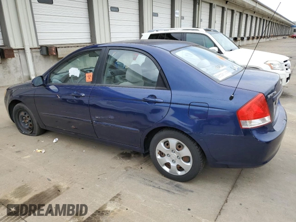 2007 Kia Spectra EX with VIN KNAFE121475440191, listed as a Copart auction lot 72622934 with 127,003 mi miles and Clean Title. Bid and sale history available at carsss.com. Image 2.