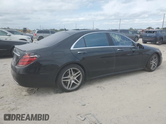 2018 Mercedes-Benz S 560 with VIN WDDUG8GB0JA384253, listed as a Copart auction lot 76186244 with 73,378 mi miles and Non Repairable. Bid and sale history available at DreamBid. Image 3.
