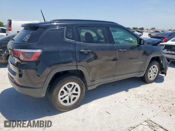 2018 Jeep Compass Sport with VIN 3C4NJDAB2JT220416, listed as a Copart auction lot 56775465 with 99,869 mi miles and Salvage title. Bid and sale history available at DreamBid. Image 3.
