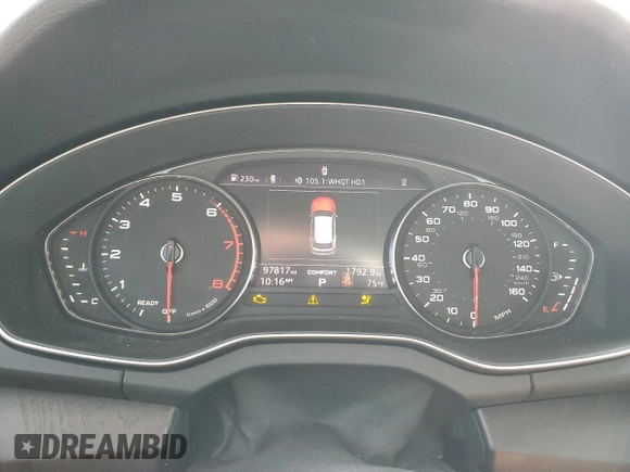 2019 Audi Q5 Premium with VIN WA1ANAFY4K2086553, listed as a Copart auction lot 46258075 with 97,817 mi miles and Non Repairable. Bid and sale history available at carsss.com. Image 9.