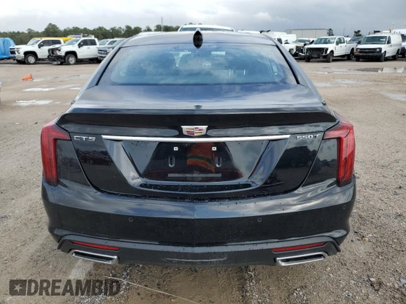 2025 Cadillac CT5 Premium Luxury with VIN 1G6DN5RW5S0100897, listed as a Copart auction lot 78741714 with 5,494 mi miles and Salvage title. Bid and sale history available at DreamBid. Image 6.