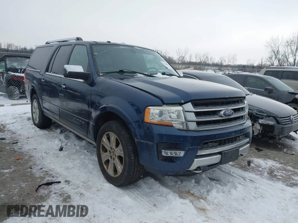 2015 Ford Expedition Max Platinum with VIN 1FMJK1MT3FEF26302, listed as a IAAI auction lot 41286061 with 147,659 mi miles and . Bid and sale history available at DreamBid. Image 1.