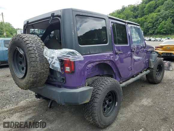 2018 Jeep Wrangler JK Unlimited Sport S with VIN 1C4BJWDG7JL882381, listed as a Copart auction lot 62986194 with 97,107 mi miles and Salvage Title. Bid and sale history available at carsss.com. Image 3.