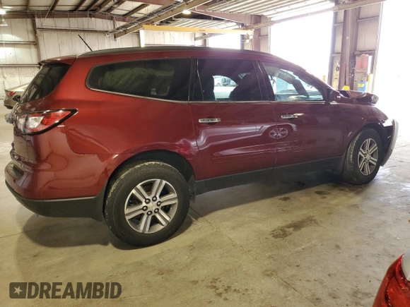 2015 Chevrolet Traverse LT z VIN 1GNKVHKD9FJ335101, wystawiony jako Copart lot #51689235 z przebiegiem 169 152 mil mil oraz Szkoda całkowita • Salvage title. Historia ofert i sprzedaży dostępna na DreamBid. Obrazek 3.