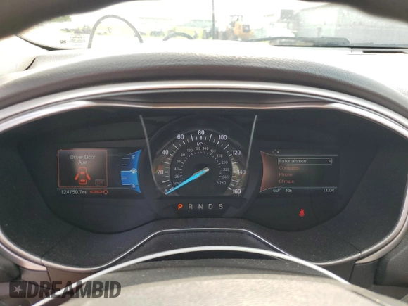 2016 Ford Fusion SE with VIN 1FA6P0H7XG5104862, listed as a Copart auction lot 60153225 with 124,759 mi miles and Clean title. Bid and sale history available at DreamBid. Image 9.