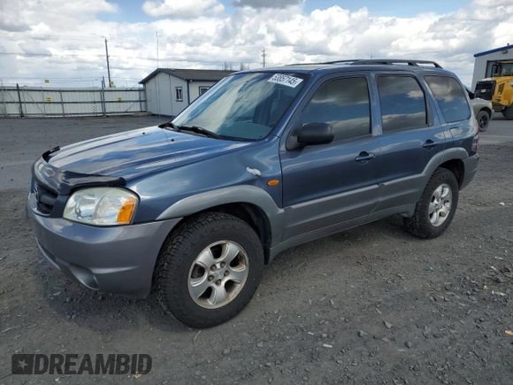 2001 Mazda Tribute LX with VIN 4F2CU08101KM29823, listed as a Copart auction lot 53857145 with 187,710 mi miles and Salvage Title. Bid and sale history available at carsss.com. Image 1.