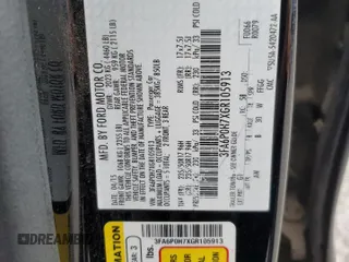 2016 Ford Fusion SE with VIN 3FA6P0H7XGR105913, listed as a Copart auction lot 61786365 with 118,877 mi miles and Salvage title. Bid and sale history available at DreamBid. Image 12.