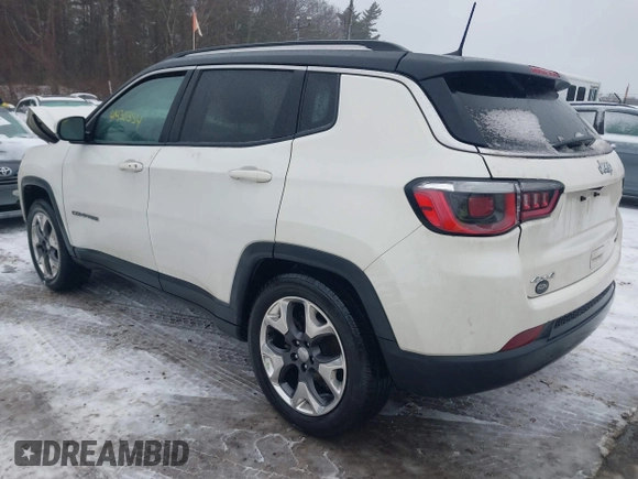 2020 Jeep Compass Limited with VIN 3C4NJDCB8LT106629, listed as a IAAI auction lot 41430354 with 105,510 mi miles. Bid and sale history available at carsss.com. Image 3.