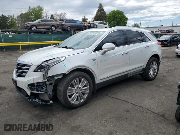 2018 Cadillac XT5 Premium Luxury AWD with VIN 1GYKNFRS6JZ178777, listed as a Copart auction lot 57527735 with 92,086 mi miles and Salvage title. Bid and sale history available at DreamBid. Image 1.