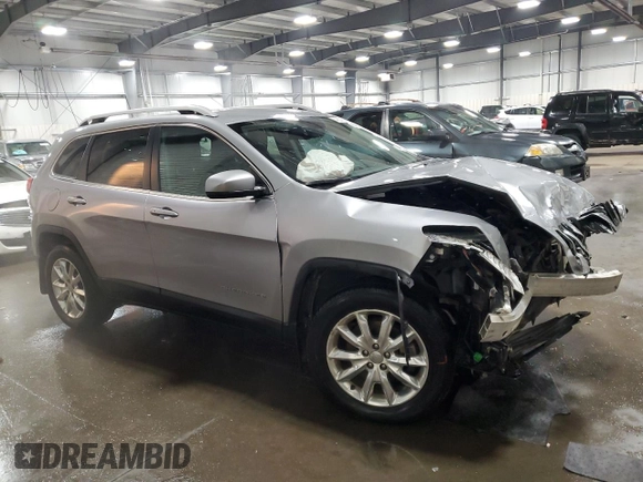2016 Jeep Cherokee Limited with VIN 1C4PJMDB2GW213358, listed as a Copart auction lot 46041085 with 97,239 mi miles and Salvage Title. Bid and sale history available at DreamBid. Image 4.