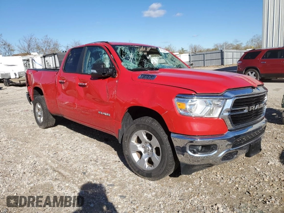 2020 Ram 1500 Big Horn with VIN 1C6SRFBT7LN130106, listed as a Copart auction lot 76715524 with 66,335 mi miles and Salvage Title. Bid and sale history available at carsss.com. Image 4.