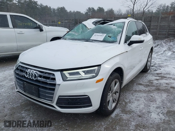 2018 Audi Q5 Premium Plus z VIN WA1BNAFY4J2221775, wystawiony jako IAAI lot #41263161 z przebiegiem 80 892 mil mil oraz . Historia ofert i sprzedaży dostępna na DreamBid. Obrazek 2.