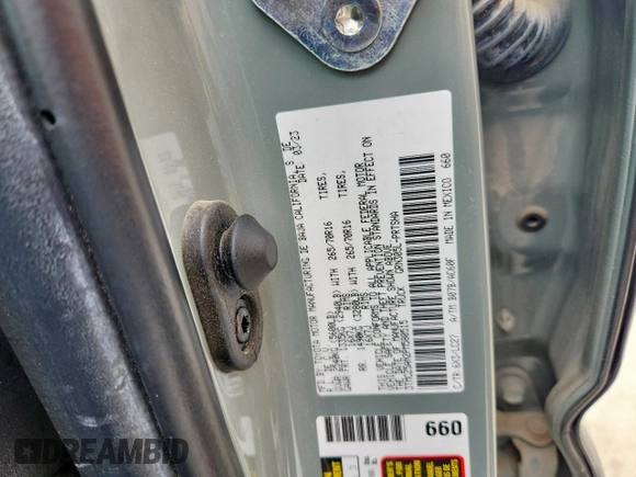 2023 Toyota Tacoma SR with VIN 3TMCZ5AN2PM580515, listed as a Copart auction lot 60422635 with 65,846 mi miles and Salvage title. Bid and sale history available at DreamBid. Image 12.