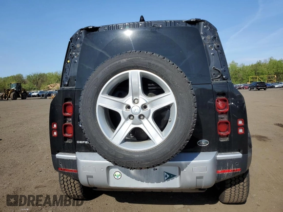 2020 Land Rover Defender SE with VIN SALEP7EU2L2019219, listed as a Copart auction lot 54398655 with 48,365 mi miles and Salvage title. Bid and sale history available at DreamBid. Image 6.