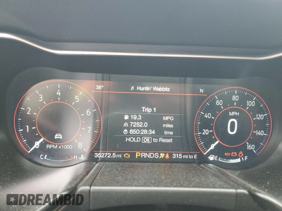 2020 Ford Mustang EcoBoost with VIN 1FA6P8TH5L5129757, listed as a Copart auction lot 62587375 with 35,272 mi miles and Salvage title. Bid and sale history available at DreamBid. Image 9.