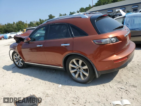 2008 Infiniti FX35 with VIN JNRAS08U08X101077, listed as a Copart auction lot 75699774 with 0 mi miles and Salvage Title. Bid and sale history available at carsss.com. Image 2.