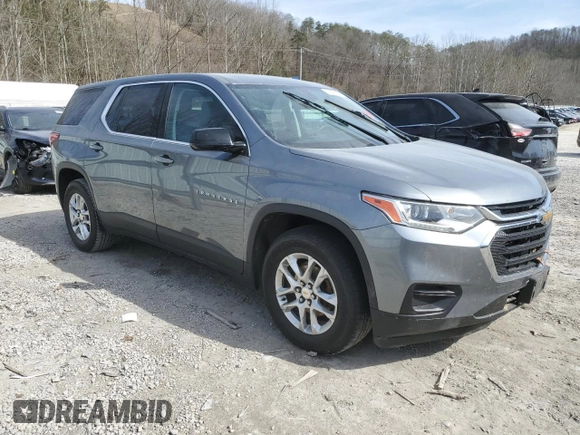 2018 Chevrolet Traverse LS with VIN 1GNEVFKW0JJ202173, listed as a Copart auction lot 47083575 with 0 mi miles and Salvage Title. Bid and sale history available at carsss.com. Image 4.
