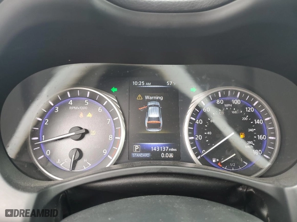 2015 Infiniti Q50 with VIN JN1BV7AP6FM340269, listed as a Copart auction lot 47847925 with 143,137 mi miles and Salvage Title. Bid and sale history available at carsss.com. Image 9.