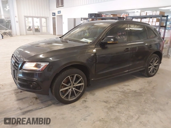 2017 Audi SQ5 Premium Plus with VIN WA1CCAFP5HA041755, listed as a IAAI auction lot 41728825 with 135,512 mi miles. Bid and sale history available at carsss.com. Image 17.
