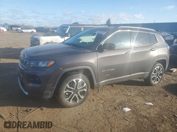 2024 Jeep Compass Limited z VIN 3C4NJDCN7RT590196, wystawiony jako Copart lot #51952935 z przebiegiem 18 926 mil mil oraz Czysty tytuł • Clean title. Historia ofert i sprzedaży dostępna na DreamBid. Obrazek 1.