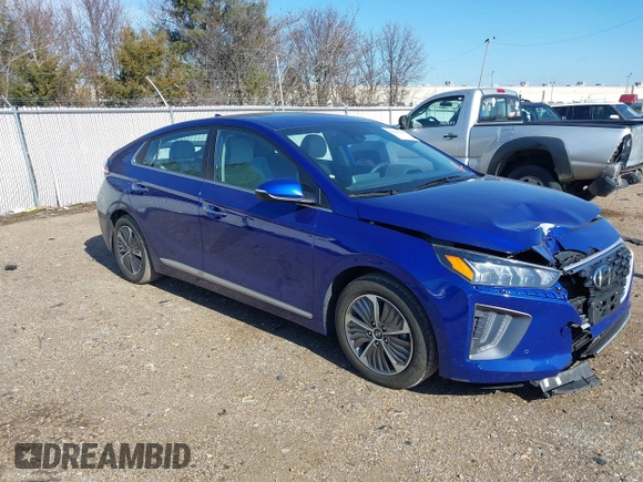 2022 Hyundai Ioniq Limited with VIN KMHCX5LD5NU265674, listed as a IAAI auction lot 41456208 with 30,438 mi miles and . Bid and sale history available at DreamBid. Image 1.