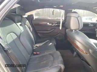 2015 Audi A8 3.0T with VIN WAU3GAFD3FN027632, listed as a Copart auction lot 49260355 with 97,076 mi miles and Salvage Title. Bid and sale history available at DreamBid. Image 10.