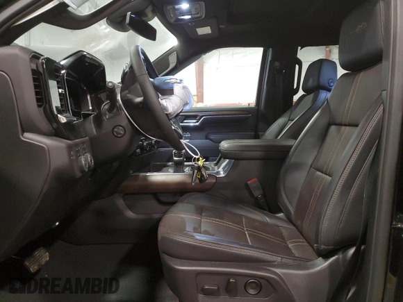 2024 Chevrolet Silverado 1500 High Country with VIN 1GCUDJEL1RZ168530, listed as a Copart auction lot 47523285 with 12,263 mi miles and Salvage Title. Bid and sale history available at DreamBid. Image 7.